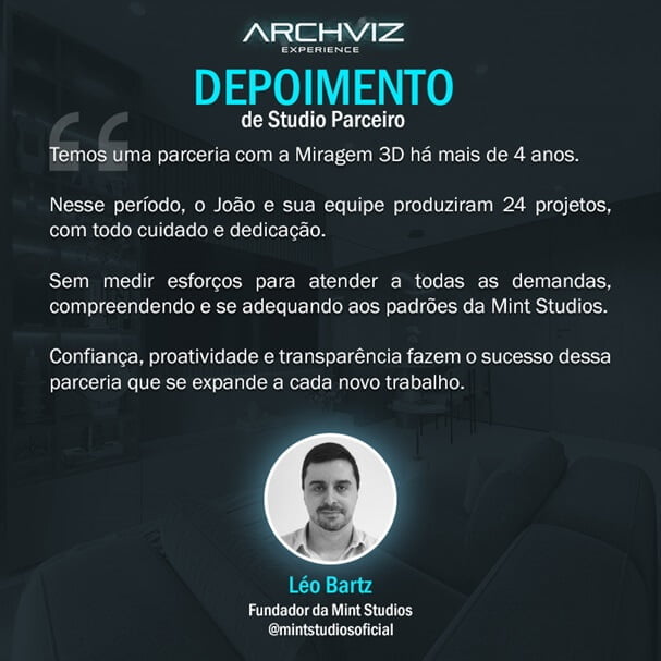 instagram feed depoimento parceiro mint